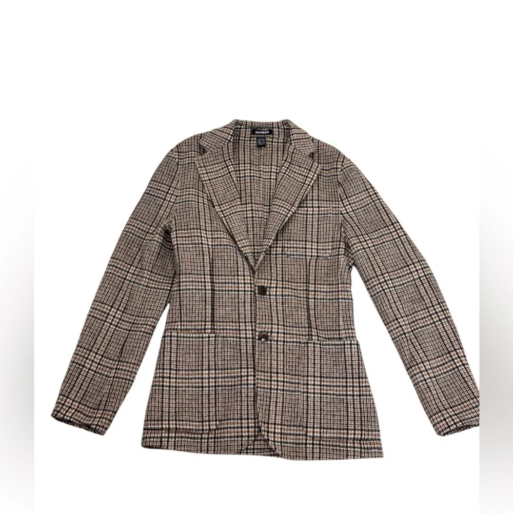 Express Plaid Blazer Jacket Size XS